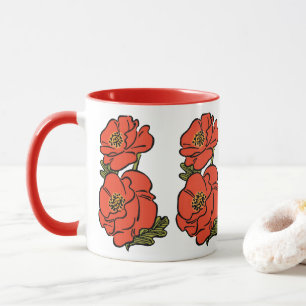 Mug Magicien vintage des pavots rouges Oz dans le prin