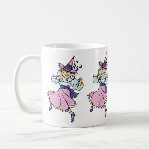 Mug Magicien vintage d'Oz, jolie fille munchkin dansan