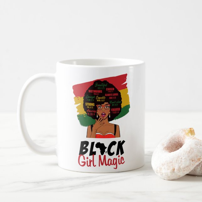 Mug Magie de la fille noire (Avec donut)