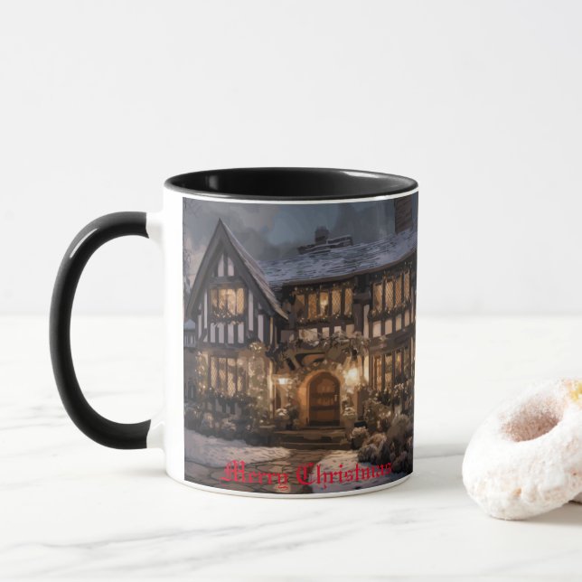 Mug Magie de Noël rustique (Avec donut)
