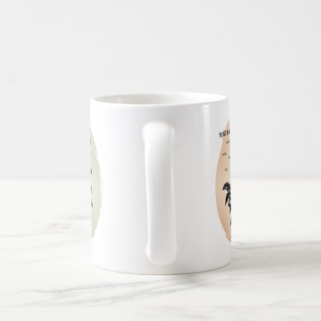 Mug Magie du Rose du chalet sur la pêche (Poignée)