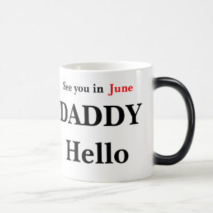 Mug Magique Bonjour papa, la mariée, la viande de café