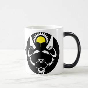Mug Magique Capricorne Graphique Chèvre en noir et blanc