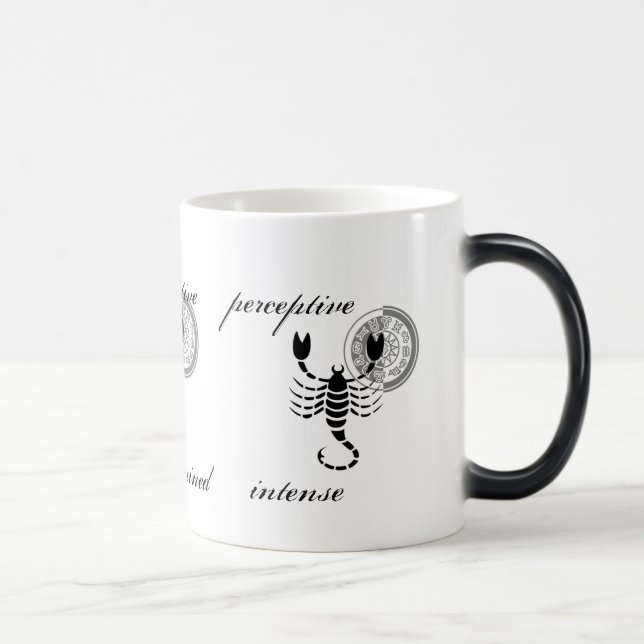 Mug Magique Caractéristiques Scorpio Scorpion personnalisables (Droite)
