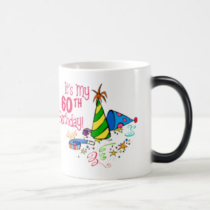 Mug Magique C'est mon soixantième anniversaire (les casquette