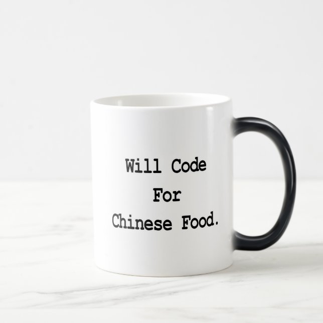 Mug Magique code pour les aliments chinois (Droite)
