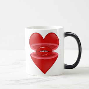 Mug Magique Coeur avec des lèvres