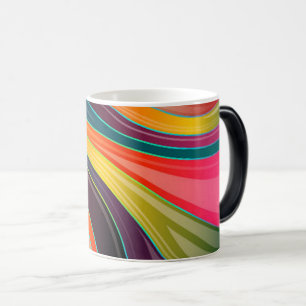 Mug Magique Conception Abstraite en spirale arc-en-ciel coloré