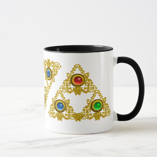MUG MAGIQUE ELFIC TALISMAN /GOLD TRIANGLE AVEC GEMSTON (Droite)