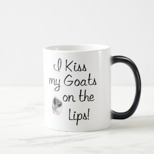 Mug Magique Embrasse Mes chèvres Drôle Chèvre Sayons