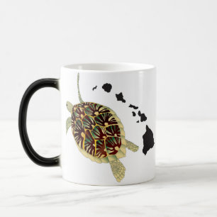 Mug Magique Îles d'Hawaï et tortue d'Hawaï
