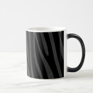 Mug Magique Impression noire et grise Zebra