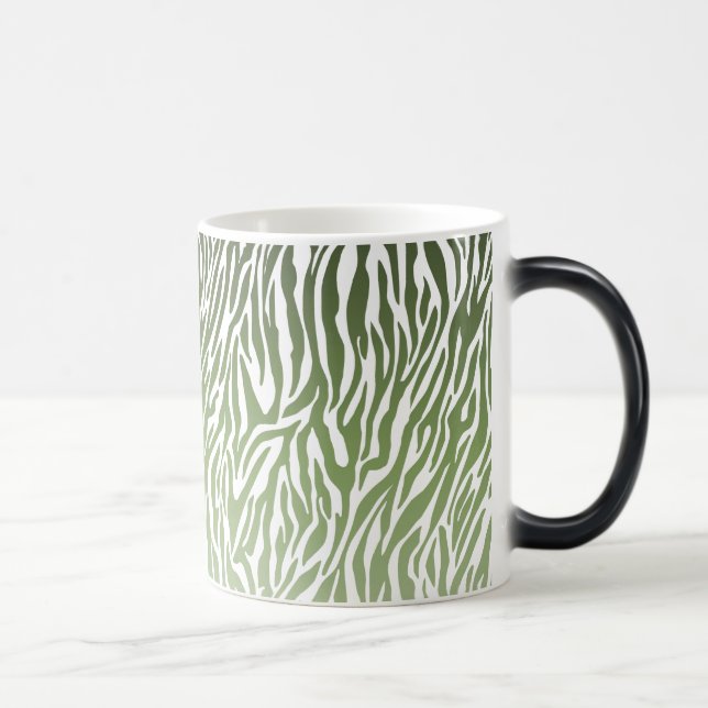 Mug Magique Imprimer Zèbre vert sauvage (Droite)