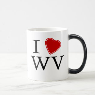 Mug Magique J'aime la Virginie Occidentale