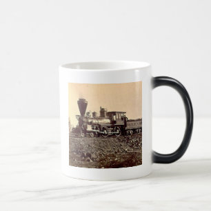 Mug Magique locomotive à vapeur chemin de fer ferroviaire anci