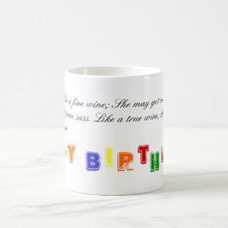 Mug Magique Ma maman est comme un vin fin ; Elle peut devenir