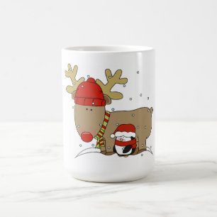 Mug Magique Mug/Reindeer et Penguin de Noël