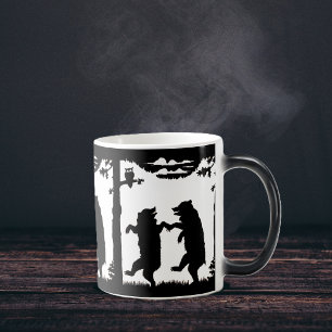 Mug Magique Ours dansants silhouette noire