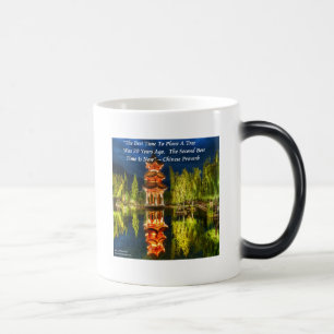 Mug Magique Pagode Chinoise et Proverbe de la Nature
