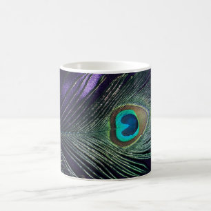Mug Magique Plume pourpre impressionnante de paon