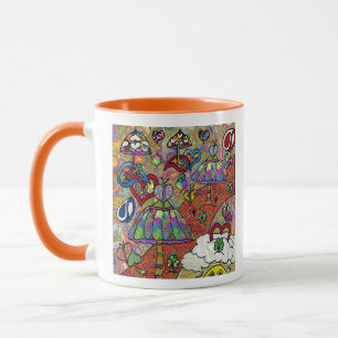 Mug magique psychédélique des années 60 rétro
