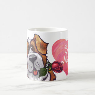 Mug Magique Saint-Bernard à la Saint-Valentin