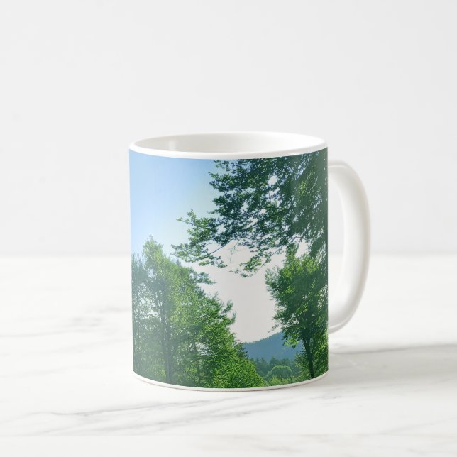 Mug Magnet de photographie du paysage de la forêt vert (Devant droit)