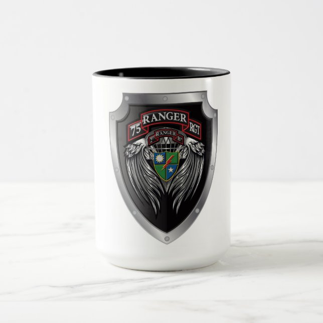 Mug Magnifique 2e Bataille 75e Ranger Regimental Scrol (Centre)