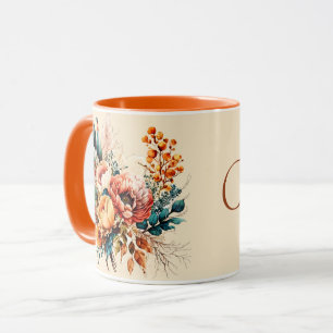 Mug Magnifique bouquet bohème d'automne personnalisé