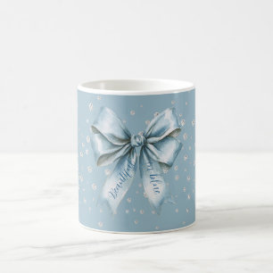 Mug Magnifique en faux diamants à ruban bleu