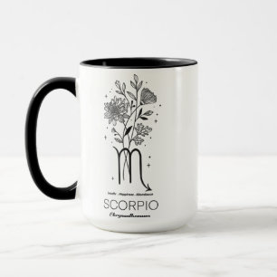Mug Magnifique fleur de mois de naissance / signe du z