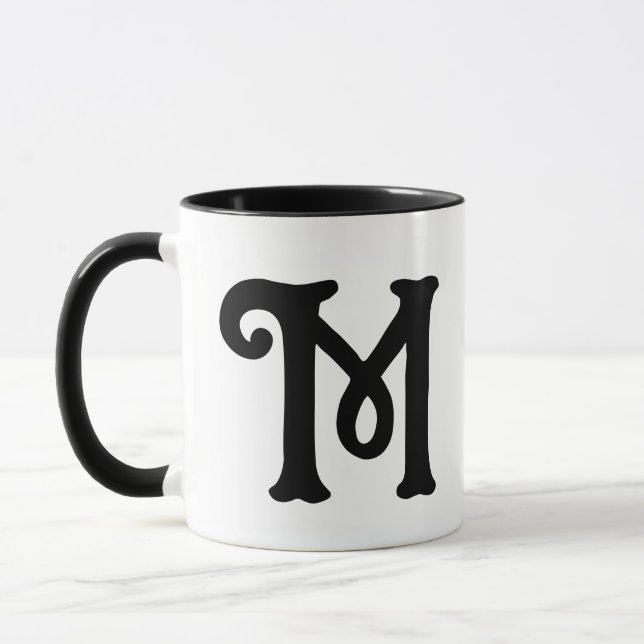 Mug Magnifique Lettre de Police Magnifique Monogramme  (Gauche)