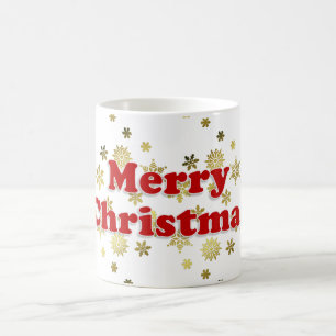 Mug Magnifique Noël blanc rouge et or