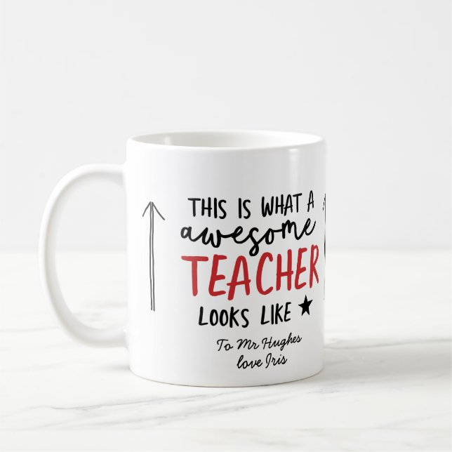 Mug Magnifique professeur de typographie moderne cadea (Gauche)