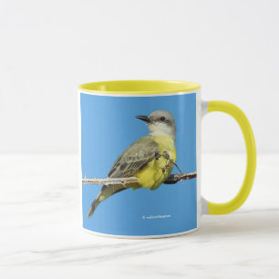 Mug Magnifique Tropical Kingbird sur Blackberry Branch
