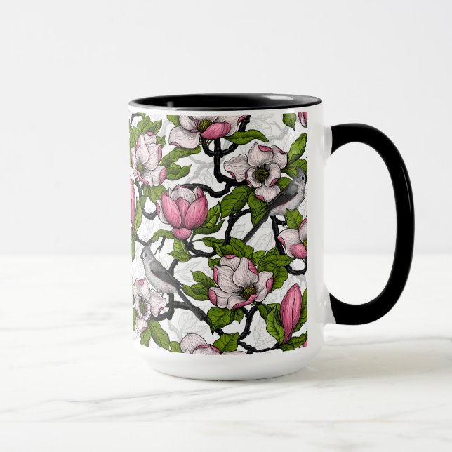 Mug Magnolia en floraison et tireur (Droite)