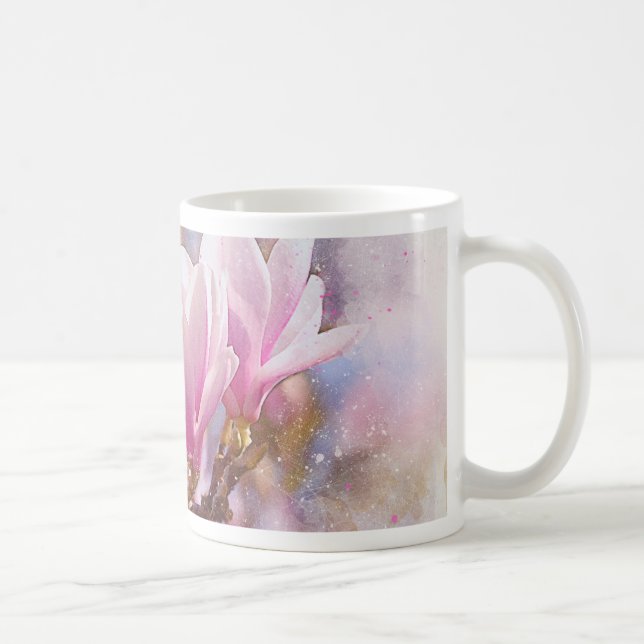 Mug Magnolia rose-pourpre en floraison - Fleur de prin (Droite)