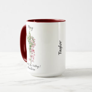 Mug Mai Fleur de naissance Lily de la Vallée et Hawtho