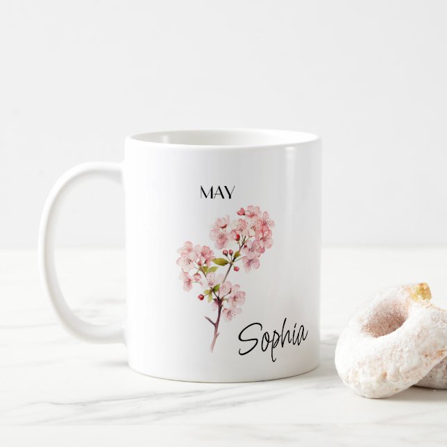 Mug Mai Flower personnalisé (Avec donut)
