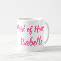 Maid of Honor rose Personnalisé Nom Cadeaux Mariag