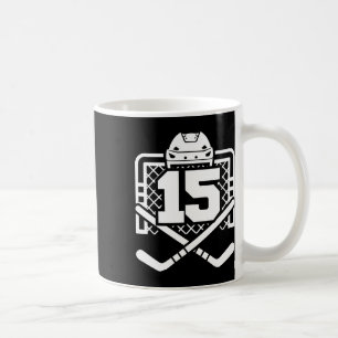 Mug Maillot de hockey numéro 15 drôle de joueur de hoc