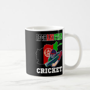 Mug Maillot de joueur de cricket afghan avec drapeau a