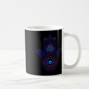 Mug Main de Hamsa Bleu Œil Mauvaise Yoga - Symbole Spi