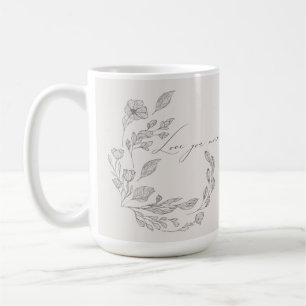 Mug Main floue dessinée Botanique Aimer Vous Plus Cita