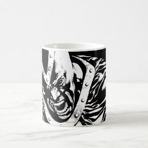 Mug Main noire avec le panneau 2 de crâne