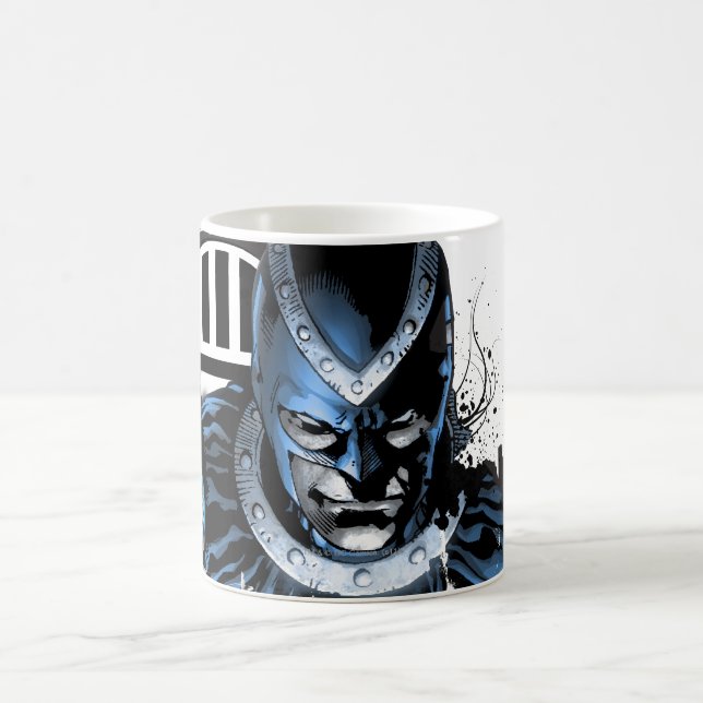 Mug Main noire - Collage bleu (Centre)