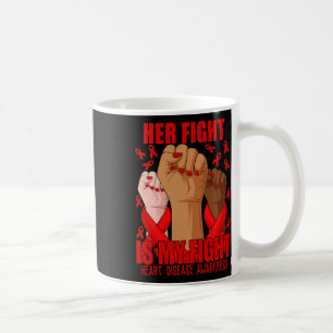 Mug Main Son Combat Est Ma Lutte Maladie De Coeur Roug