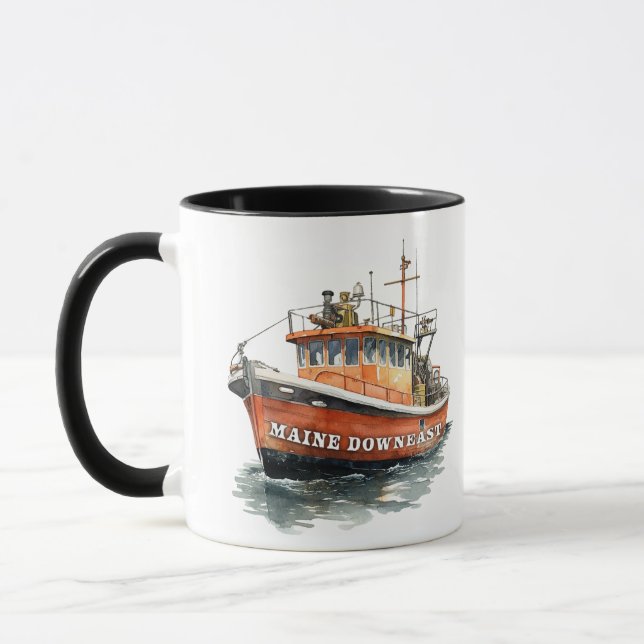 Mug Maine Downeast Bateau Pêche (Gauche)