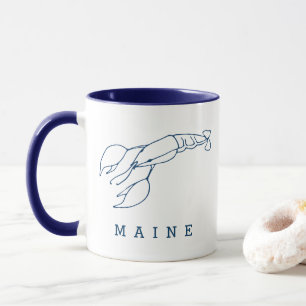 Mug Maine - Elégant homard bleu - Custom