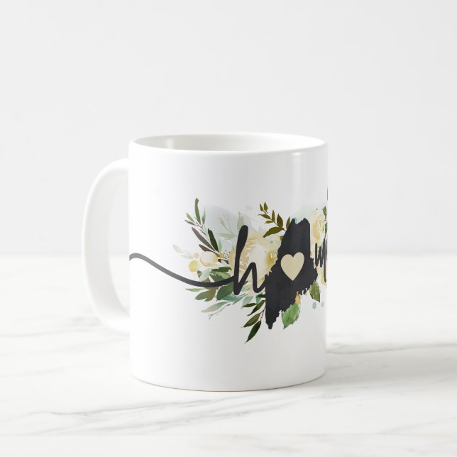 Mug Maine State Personnalisé Votre Maison Ville Rustiq (Devant gauche)